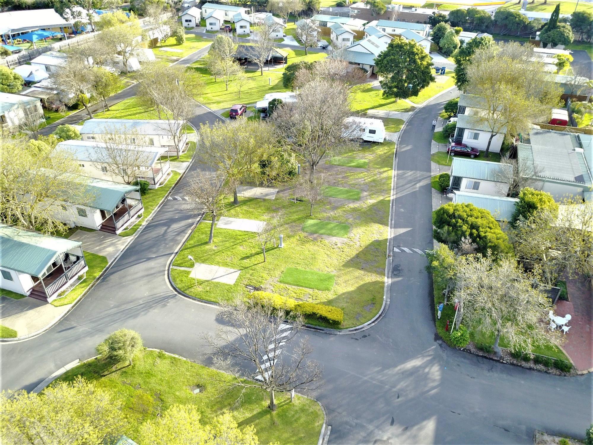powered sites drone shot